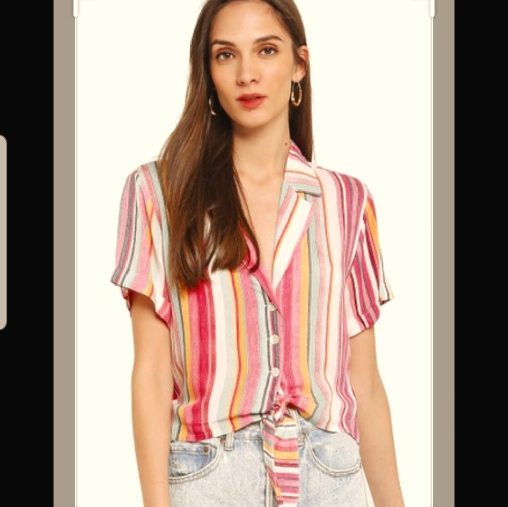 MINKPINK rainbow blouse